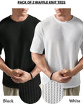 PACK OF 2 WAFFLE KNIT TEES